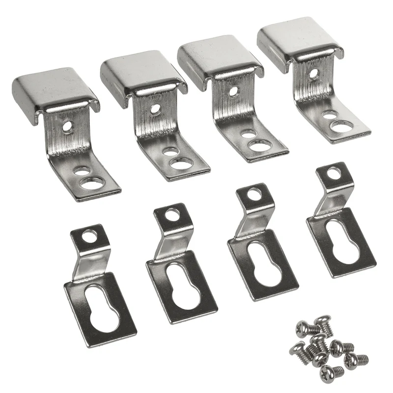Set van montagebeugels voor LED panelen 595x595mm en 1195x295mm in het Z-vorm plafond / plafond (4 stuks Male, 4 stuks Female, 8 stuks schroeven) gemaakt van mangaanstaal MCE546