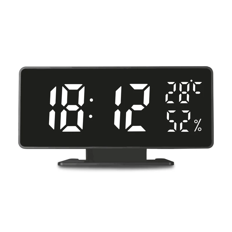 GreenBlue GB395 Horloge avec alarme et thermomètre hygromètre noir