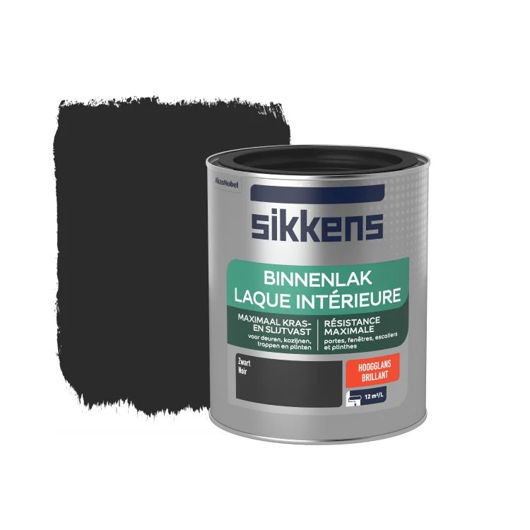Sikkens Binnenlak binnenlak hoogglans zwart 750ml