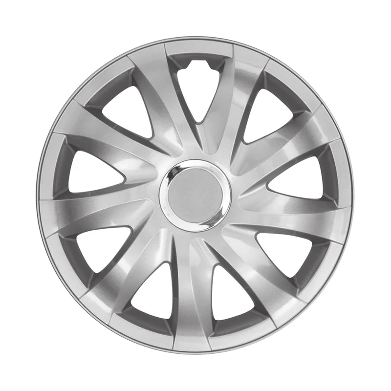 16 "NRM DRIFT SILVER caps, 4 stuks gelakt - zilver
