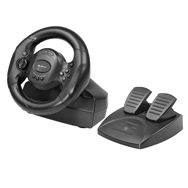 Tracer Rayder Game Zone 4 in 1 Stuurwiel voor PC / PS3 / PS4 / Xone 2-pedaalset gasrempedalen 180 graden draaihoek