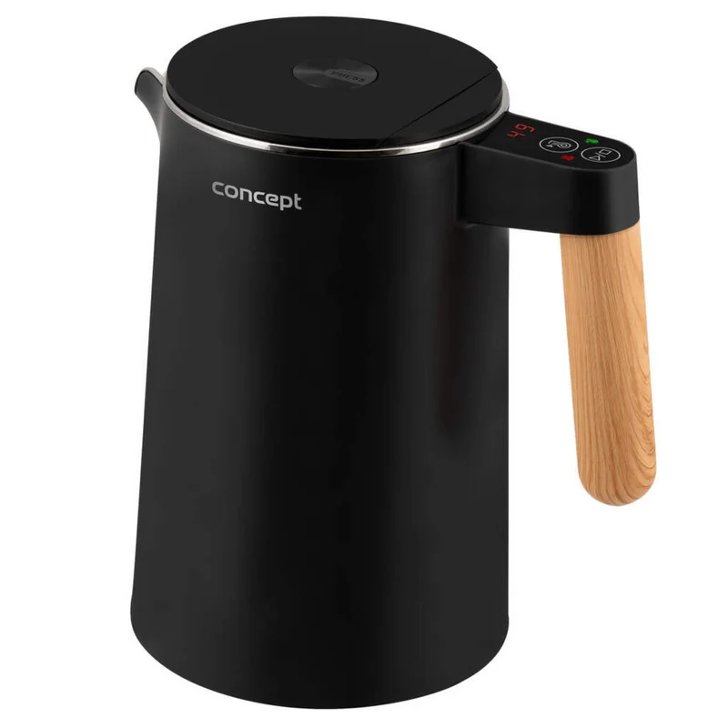 CONCEPT Elektrische waterkoker met temperatuurregeling Roestvrijstalen waterkoker 1,5 L 2200 W Salt & Pepper