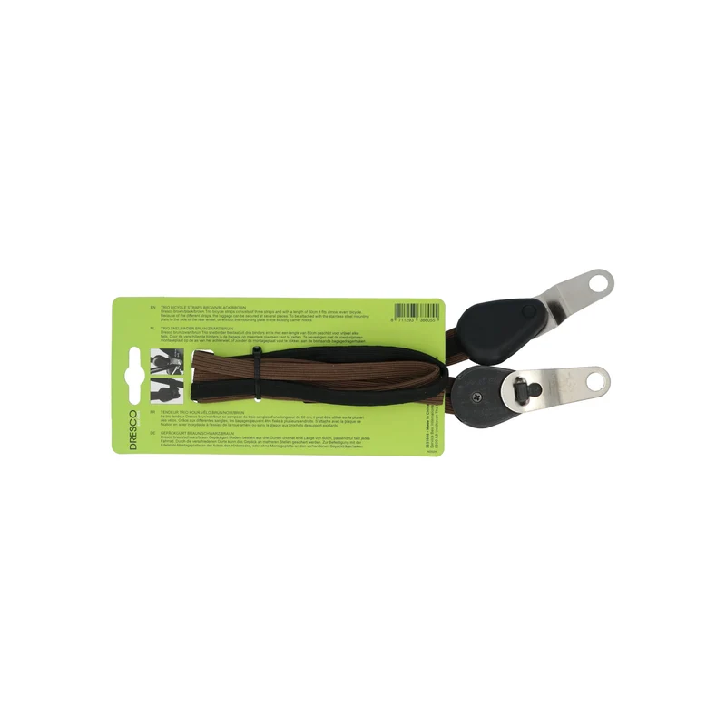 Dresco bagagebinders zwart, bruin