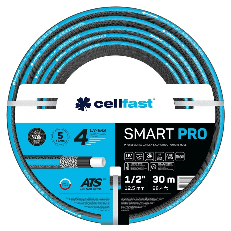 Cellfast SMART PRO ATS - Tuinslang 4-lagige 1/2" 30 m - UV- en algenbestendig