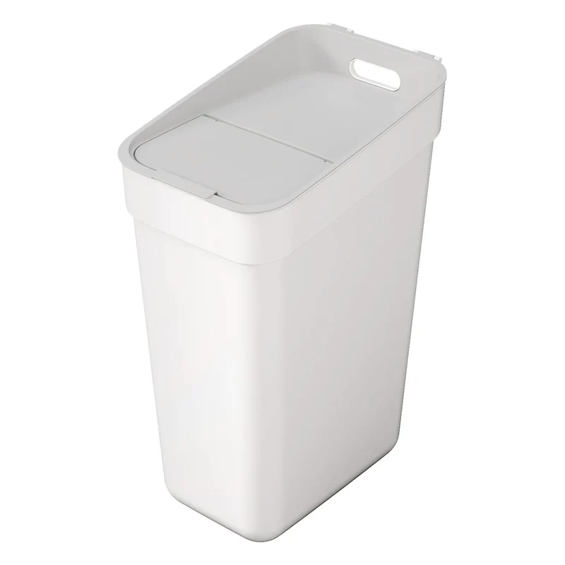 Curver afvalbak, voor recycling, 30 liter, wit, klaar om in te zamelen