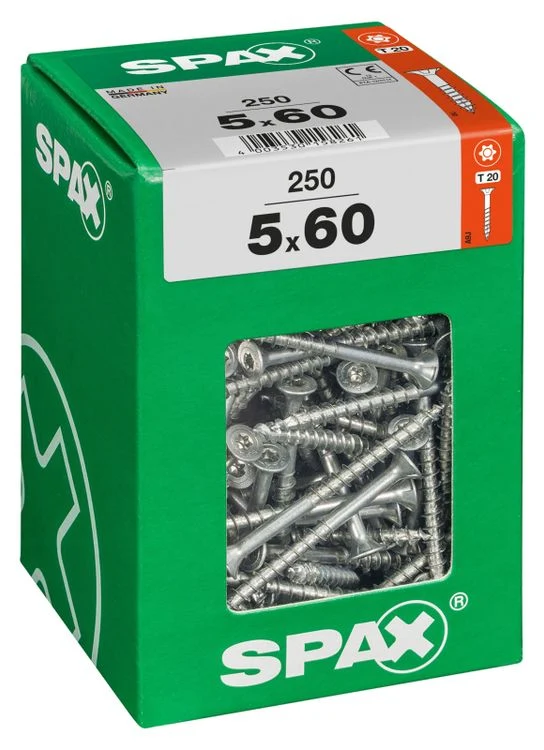 Spax schroef T-star plus verzonken kop 5x60mm 250st