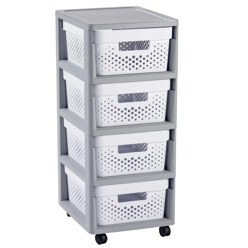 Curver infinity ladesysteem dots 4x11 L wit met wielen