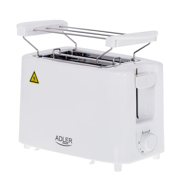 Adler broodrooster, 6 regelstanden, broodjesrooster, 900W, wit, AD 3223
