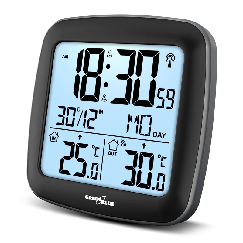 Draadloos weerstation met DCF GreenBlue GB542 met kalender en alarm