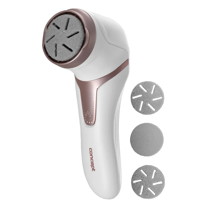 Concept - Elektrische Eelt - 3 Rollen - Pedicure Apparaat - Elektrische eeltvijlen - Oplaadbaar USB - IPX6 - wit - PN3000