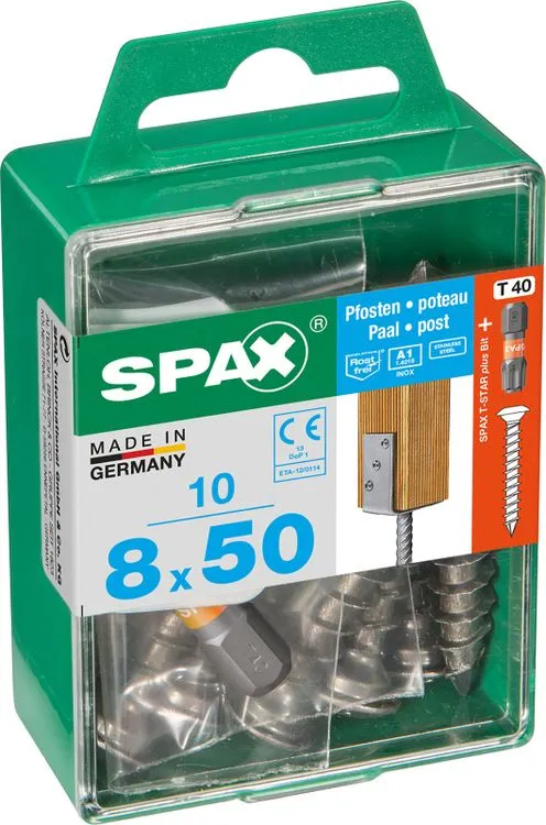 Spax verbindingsschroef T-star plus centreerkop 8x50mm 10st
