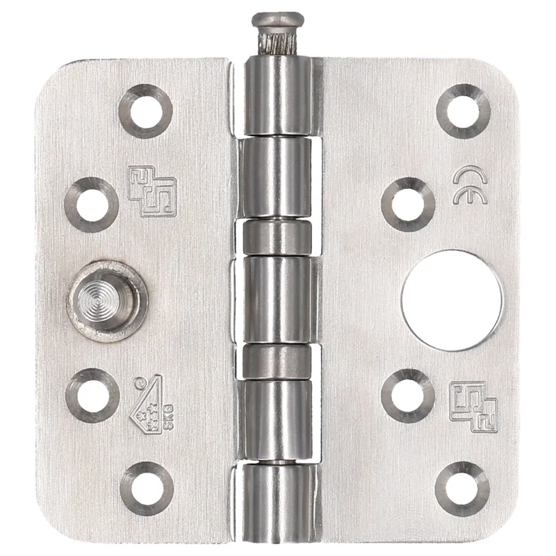Veilig 6512 kogellagerscharnier afgerond geborsteld 89x89x2,4mm