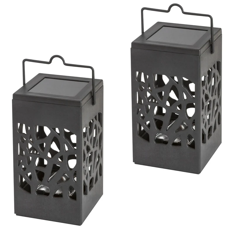 Mora-zonnelamp, 1 lm, beschermingsklasse IP23, kleur zwart, LED 0,07 W, 8948, 2 stuks