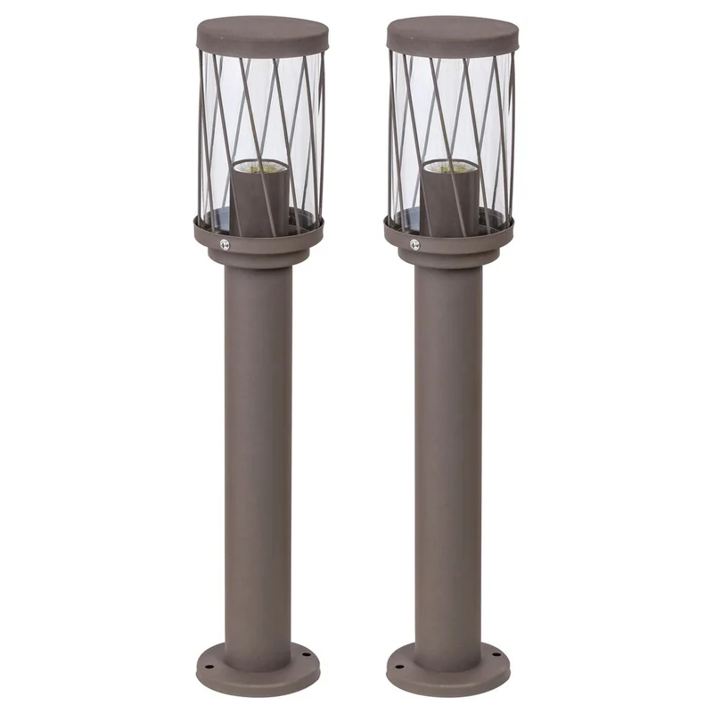 Rabalux Budapest staande tuinlamp, IP44, kleur bruin, E27-fitting, max. 40 W, 8889, 2 stuks