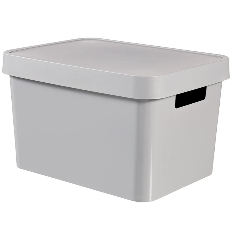 Boîte de rangement avec couvercle Curver Infinity 17L gris