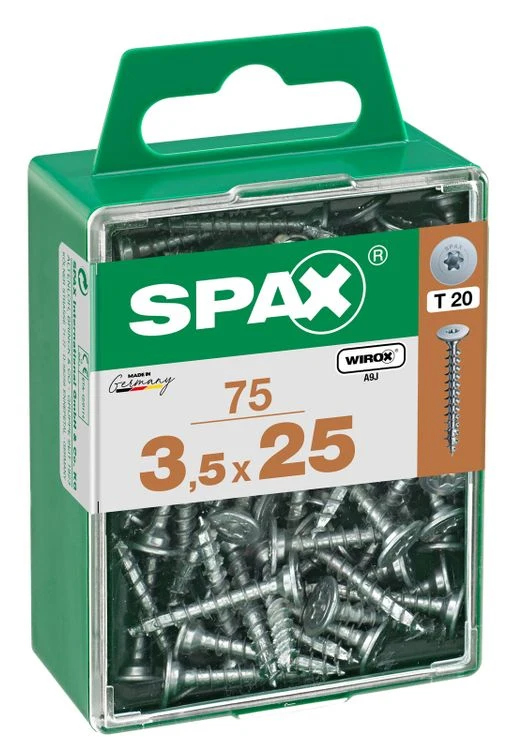 Spax achterwandschroef T-star plus discuskop 3,5x25mm 75st