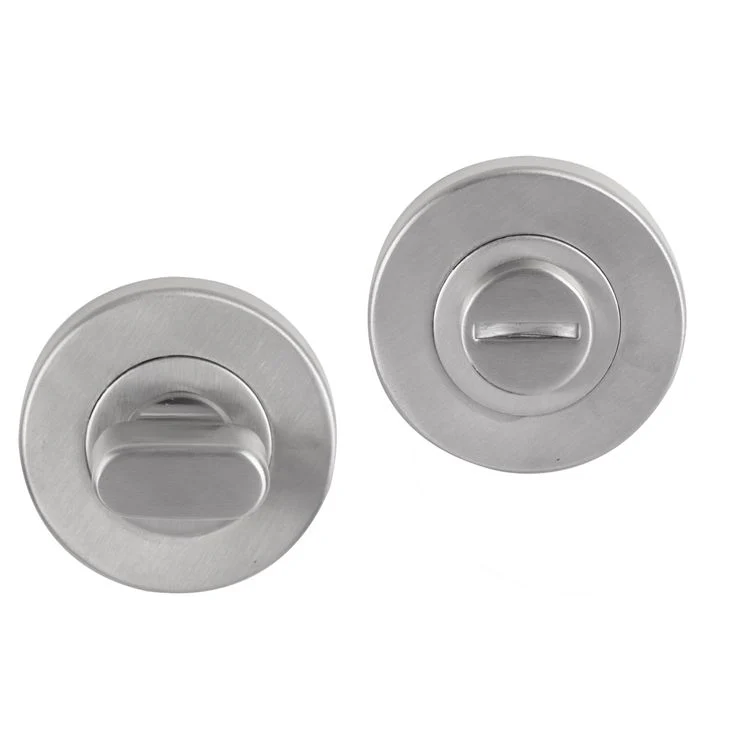 Differnz rozet met sluiting mat chroom rond RVS 2st