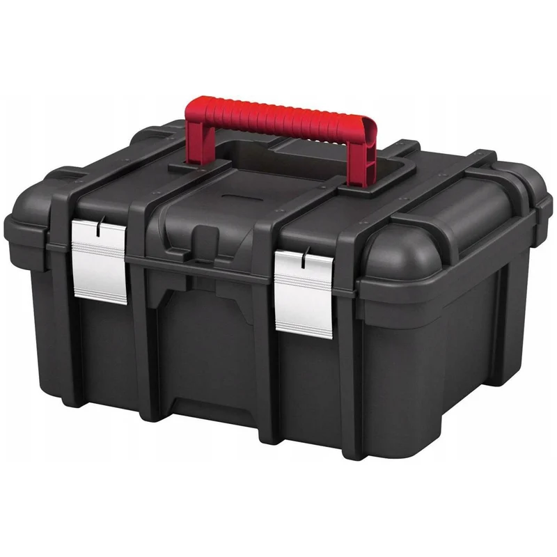 Boîte à outils Keter, fermetures métalliques, poignée ergonomique, Wide Tool Box 16''