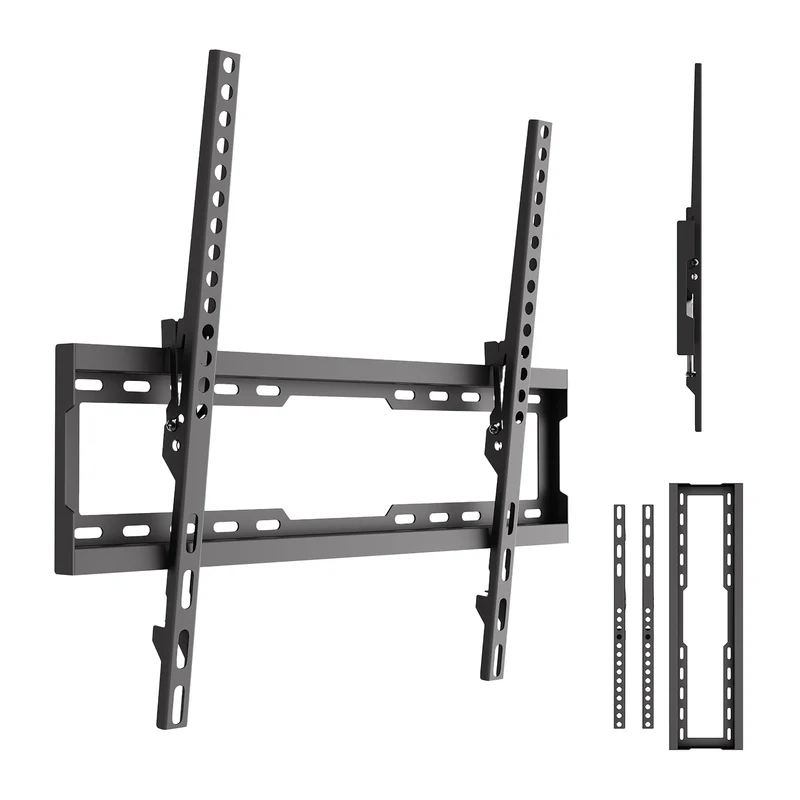 Support / fixation pour téléviseur Maclean, VESA max. 600 x 400, 37-86", jusqu'à 45 kg, noir, réglage de l'inclinaison 0°~-8°, MC-188