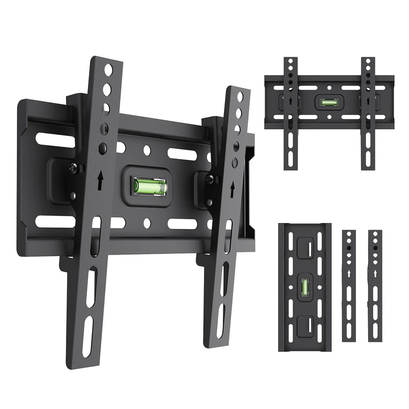 Support / fixation pour téléviseur Maclean, VESA max. 200x200, 13-43", jusqu'à 45 kg, noir, inclinaison réglable de +2° à -10°, MC-189