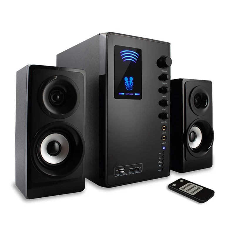 2.1 Tracer-luidsprekerset, Bluetooth 5.1, vermogen 35 W, FM-radio, afstandsbediening, Tumba BT