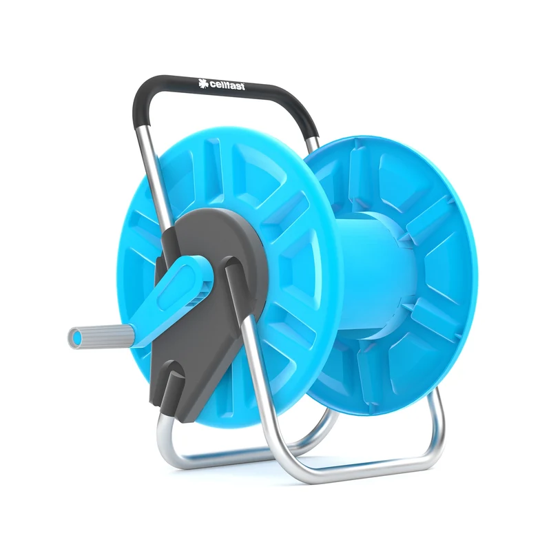 Haspel met vat voor 1/2 "60 m Cellfast ALUPLUS-slang