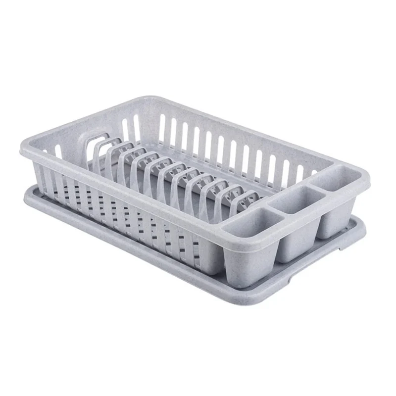 Curver Lux - Afdruiprek - Compact formaat - Apart bestekcompartiment - Grijs