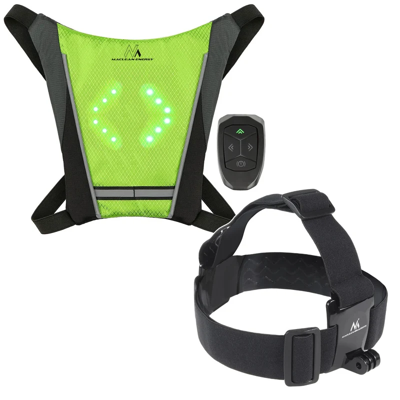 Rugzak met LED-signaalgever, met afstandsbediening, waterdichtheid: afstandsbediening IPx5, rugzak IPX2 + sportieve hoofdband voor telefoon MC-825