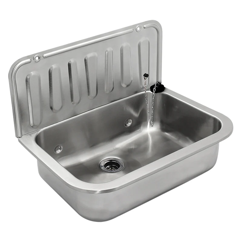 Differnz uitstortgootsteen RVS zilver 33x38x50cm