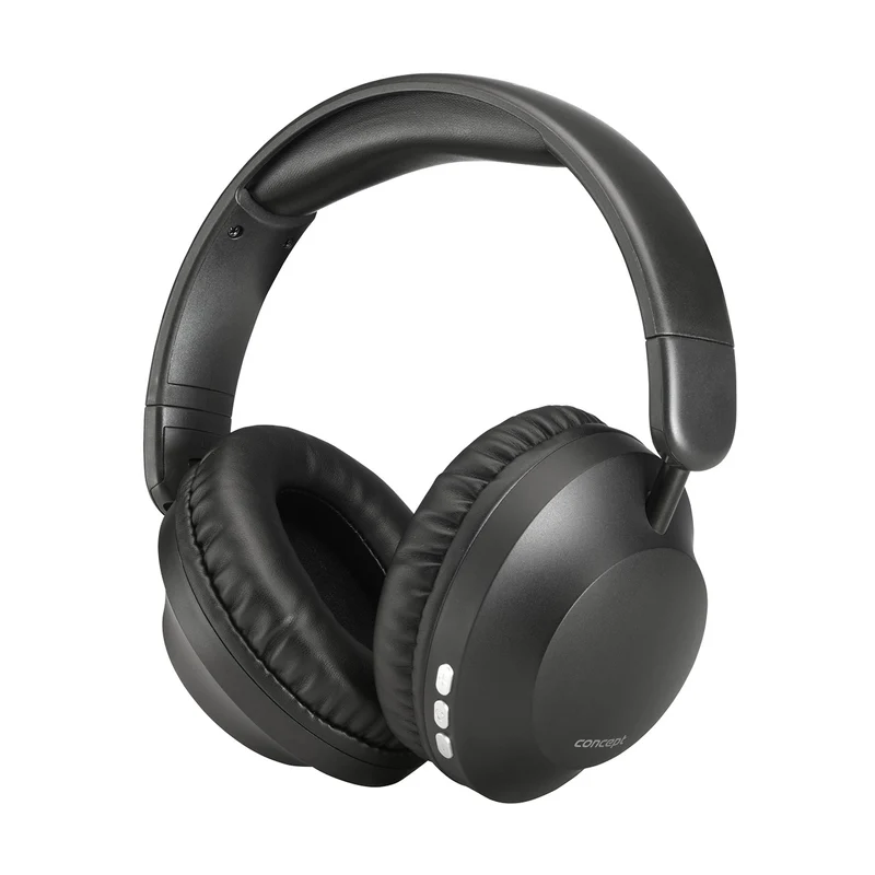 Concept SoundJoy draadloze hoofdtelefoon voor in de oren, tot 45 uur afspeeltijd, Bluetooth 6.0, snel opladen, actieve ruisonderdrukking tot 18 dB, zwart, HS4080