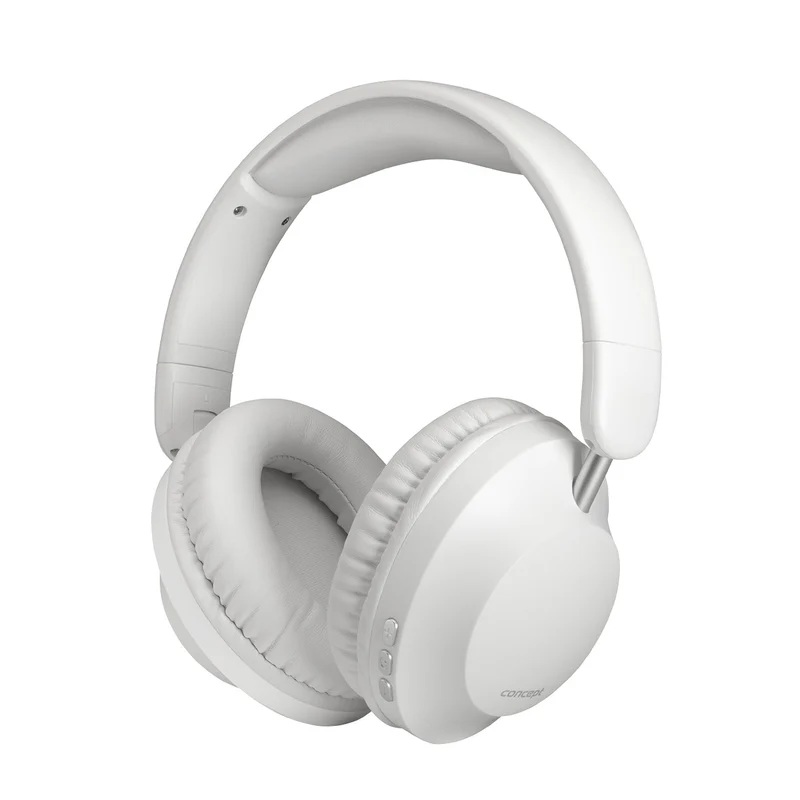 Concept SoundJoy draadloze hoofdtelefoon voor in de oren, tot 45 uur afspeeltijd, Bluetooth 6.0, snel opladen, actieve ruisonderdrukking tot 18 dB, wit, HS4081
