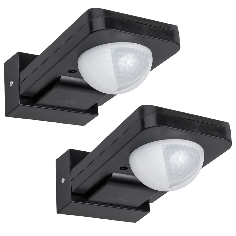 Maclean PIR bewegingsmelder, infrarood, IP65, max 2000W, zwart, MCE243 B, 2 stuks