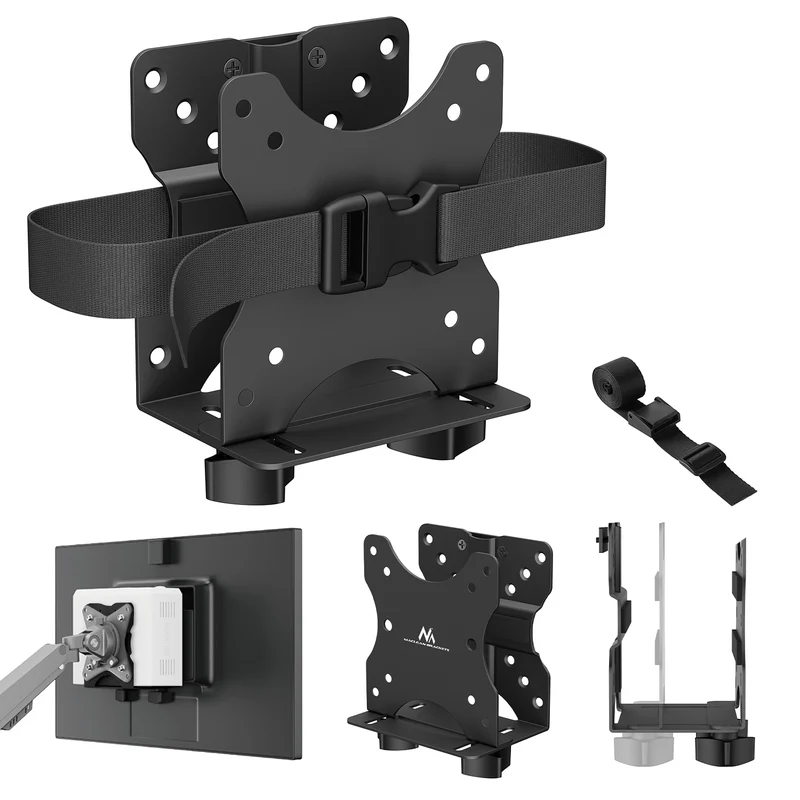 Maclean mini-computersteun - PC houder - 17-70 mm bereik, VESA-compatibel, maximale belasting 5 kg, zwart, MC-115 B
