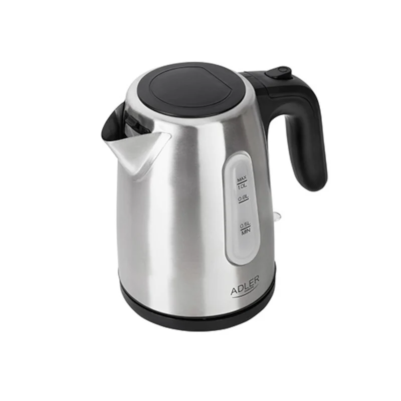 Adler AD1273 - Metalen waterkoker 1L / 1200 W - RVS - Zilver