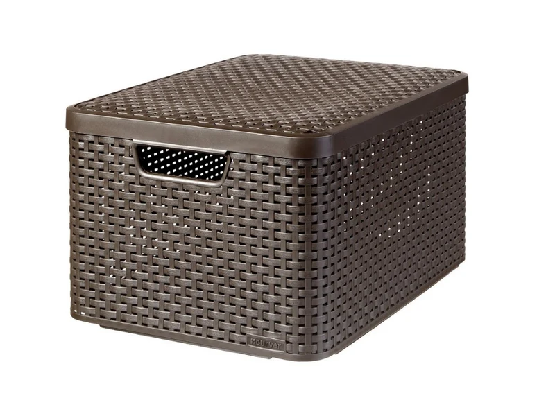 Mand met donkerbruin Curver Rattan Style L kunststof