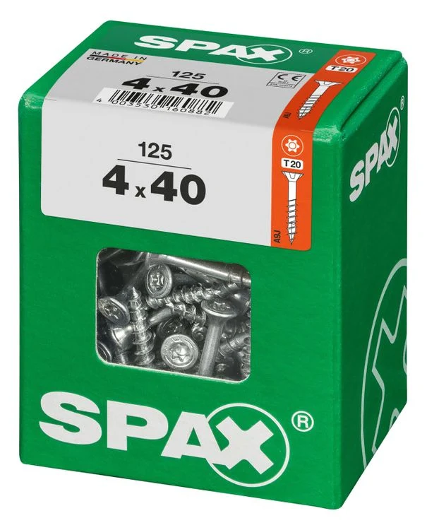 Spax schroef T-star plus verzonken kop 4x40mm 125st