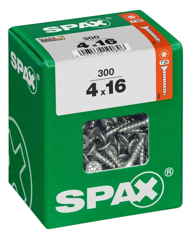 Spax schroef T-star plus verzonken kop 4x16mm 300st