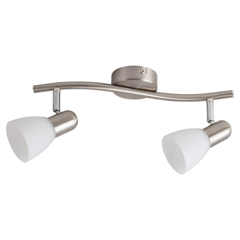 Rabalux Soma satijnchroom klassieke tweepunts plafondlamp Wit IP20