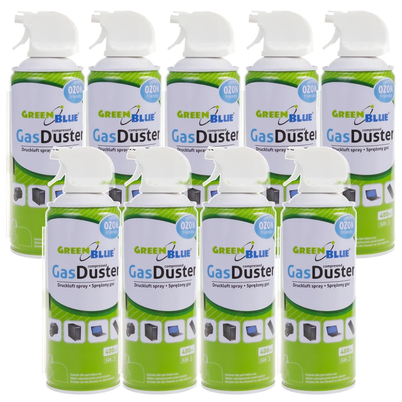 Perslucht GreenBlue GB400 400ml pistoolverstuiver - pistoolverstuiver, 9 stuks