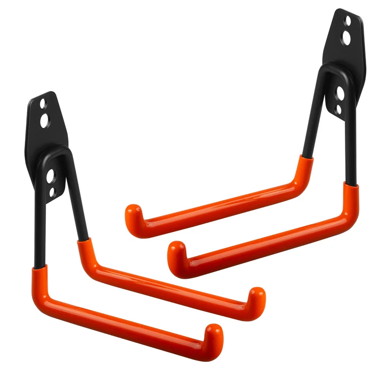Maclean wandhouder/hanger voor in de garage, voor banden, tuingereedschap, een ladder, slangen, een fiets, max. belasting 50 kg, MC-443, 2 stuks