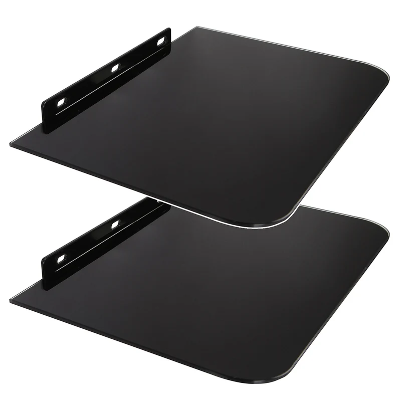 Maclean DVD-rek, max. 10kg, glas, MC-738, 2 stuks