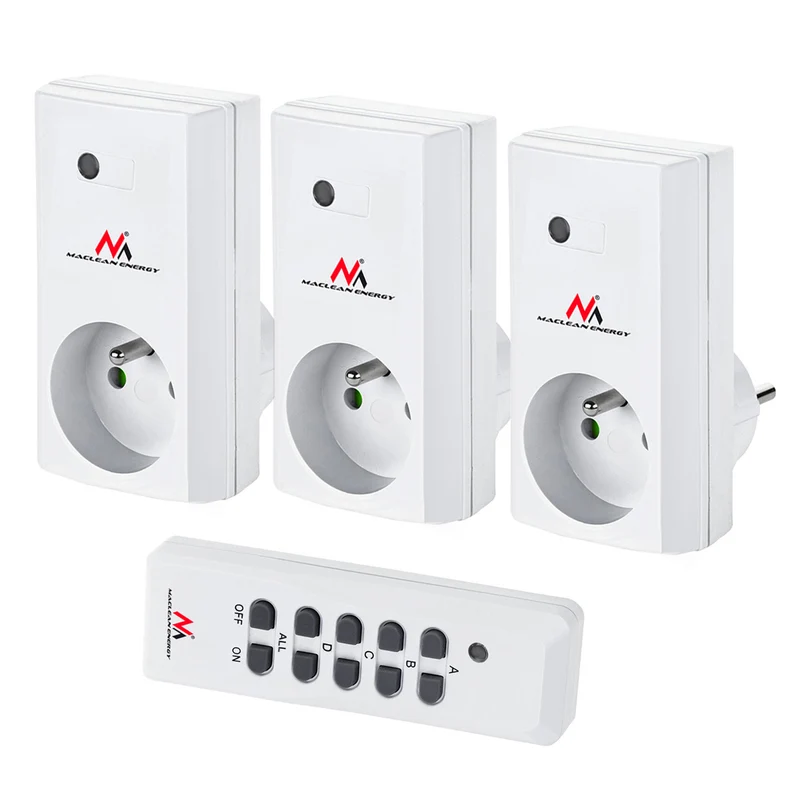 Maclean Energy MCE153 Set van Netwerkcontactdoos op afstand