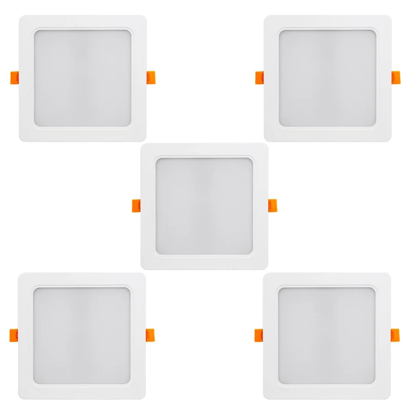5x Maclean LED plafondpaneel, SLIM inbouw, 18W, Neutraal Wit 4000K, 170*170*26mm, 1900lm, MCE374 S