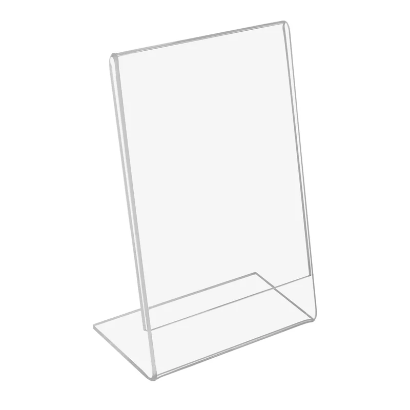 Standaard A7 voor beschrijving, folder, menu, type L, verticaal, transparant