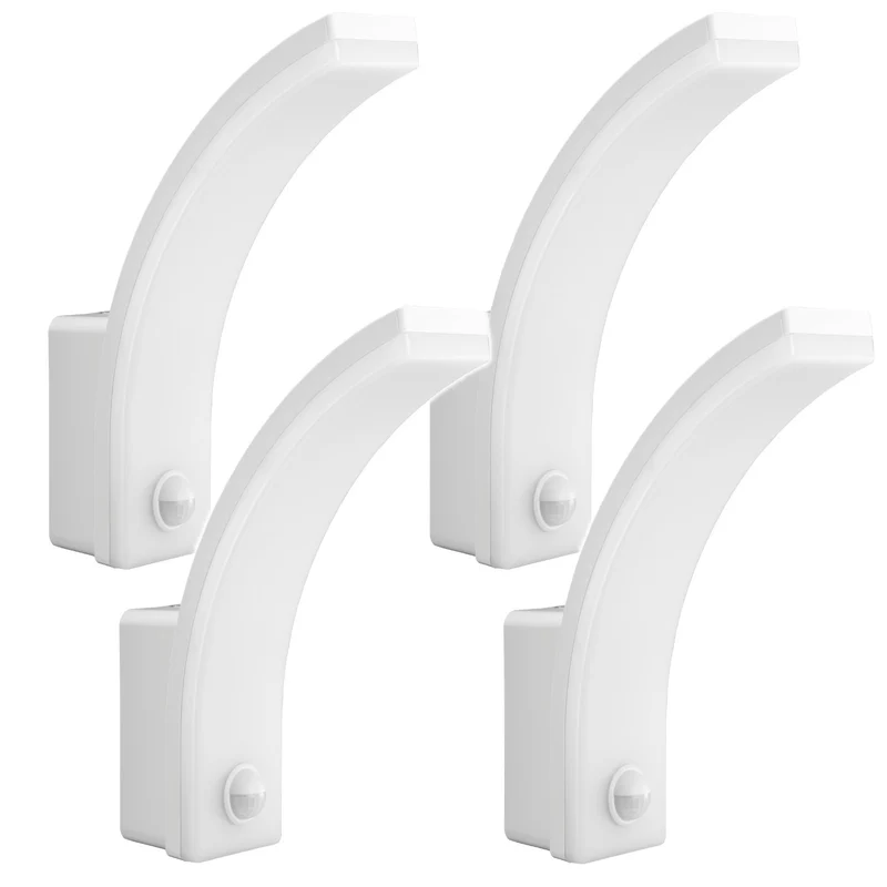 Maclean bewegingssensor LED lamp, PIR bewegingssensor, wit, 20W, IP65, 2000lm, neutraal wit (4000K) MCE512 W, 4 stuks