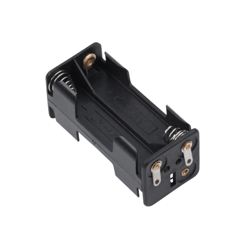 Boîte à piles panier 4xR3 AAA carré noir GNI0057
