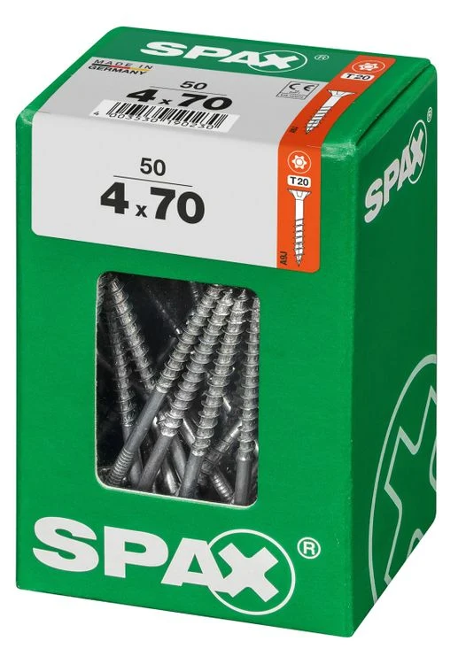 Spax schroef T-star plus verzonken kop 4x70mm 50st