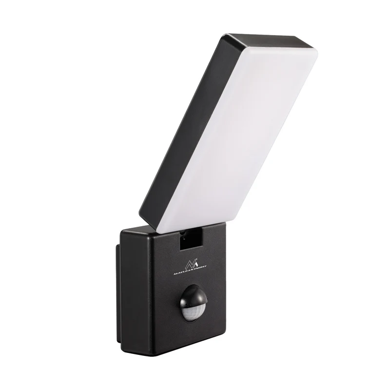 Détecteur de mouvement PIR Lampe LED noire 10W IP65 800lm 4000K