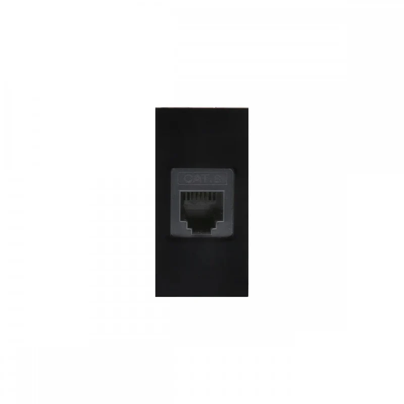 Maclean - LAN-contactdoos CAT.6 Universele netwerkcontactdoos Modulaire wandcontactdoos Inbouw wandcontactdoos (LAN-contactdoos, zwart)
