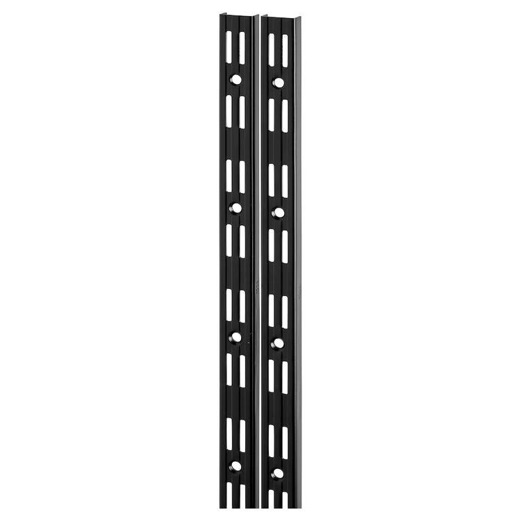 Duraline F-systeem rails dubbel metaal zwart 150cm 2st